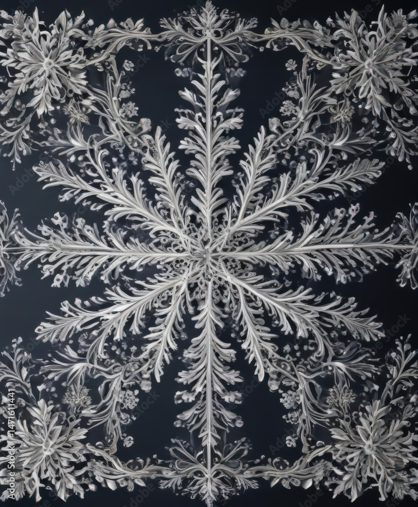 Intricate snowflake pattern, elegant vector border for Christmas , holiday, ornate Intricate snowflake pattern, elegant vector border for Christmas , holiday, ornate