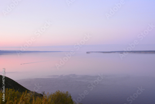 Misty Dawn Over a Tranquil River wallpaper