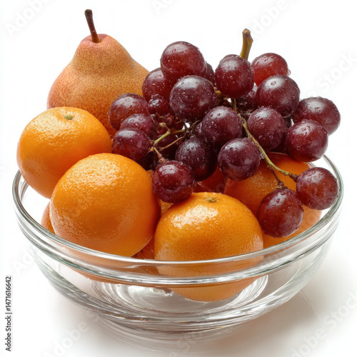 Fruit Bowl Isolated On White