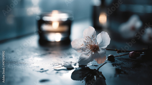 Elegant Spa Sanctuary in Moody Ambient Light