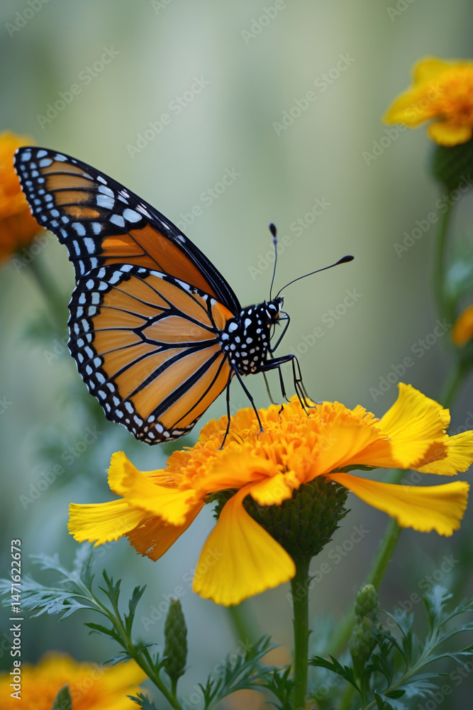 Obraz premium butterfly on flower