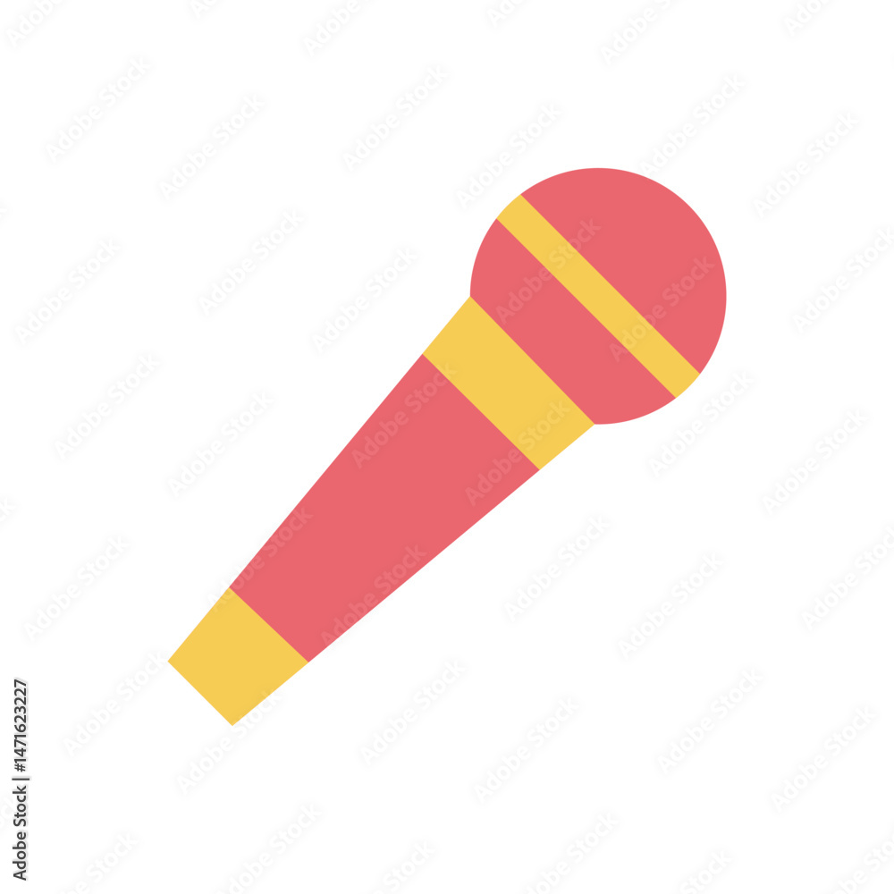 Retro pink microphone vector on white background. Mike, mic vector illustration. Retro pink microphone vector on white background. Mike, mic vector illustration.