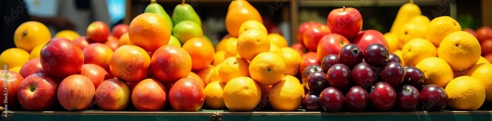 Vibrant assortment of fresh fruits at La Boqueria market, food, organic, Barcelona Vibrant assortment of fresh fruits at La Boqueria market, food, organic, Barcelona