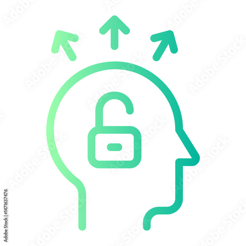 open mind gradient icon
