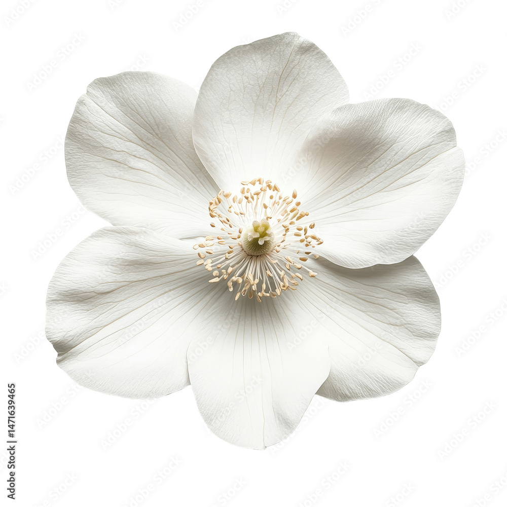 Obraz premium Close-up of a pristine white flower