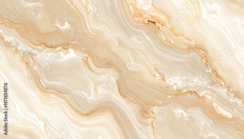 Swirling patterns of warm beige and cream tones create a textured, organic surface resembling natural stone or abstract art.