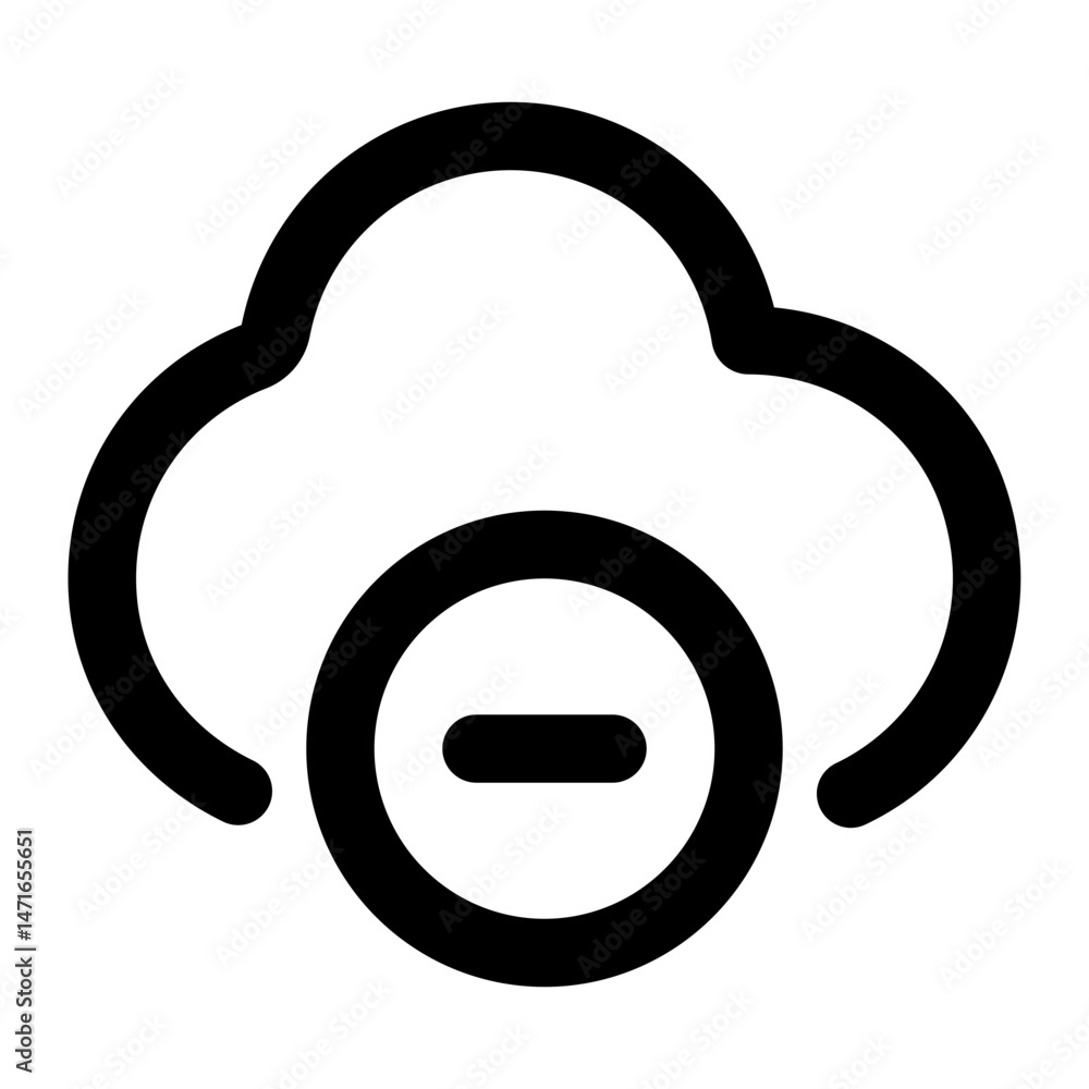 remove cloud icon for illustration remove cloud icon for illustration