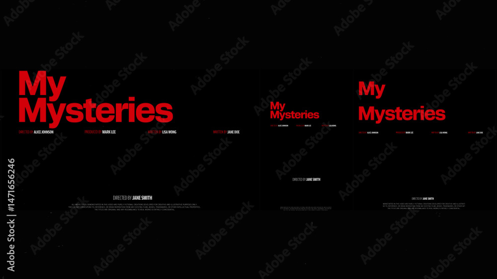 Cinematic Film Title Card, Movie Poster Typography Overlay 43 | Fully ...
