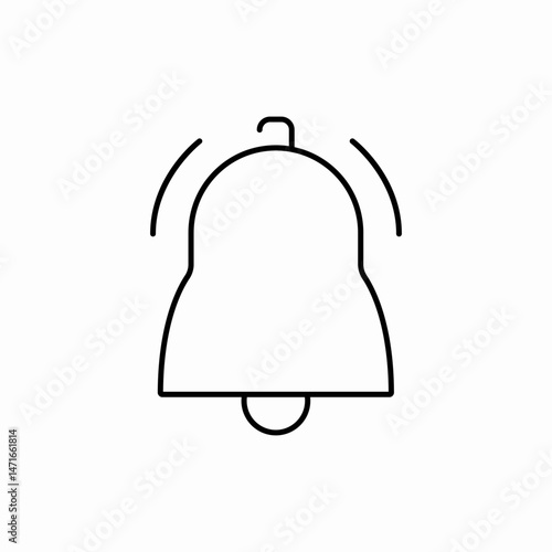Notification bell alert reminder icon vector sign