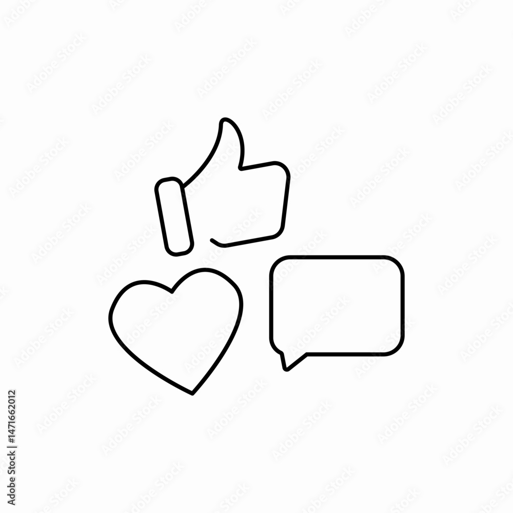 Heart message feedback comment icon vector sign Heart message feedback comment icon vector sign