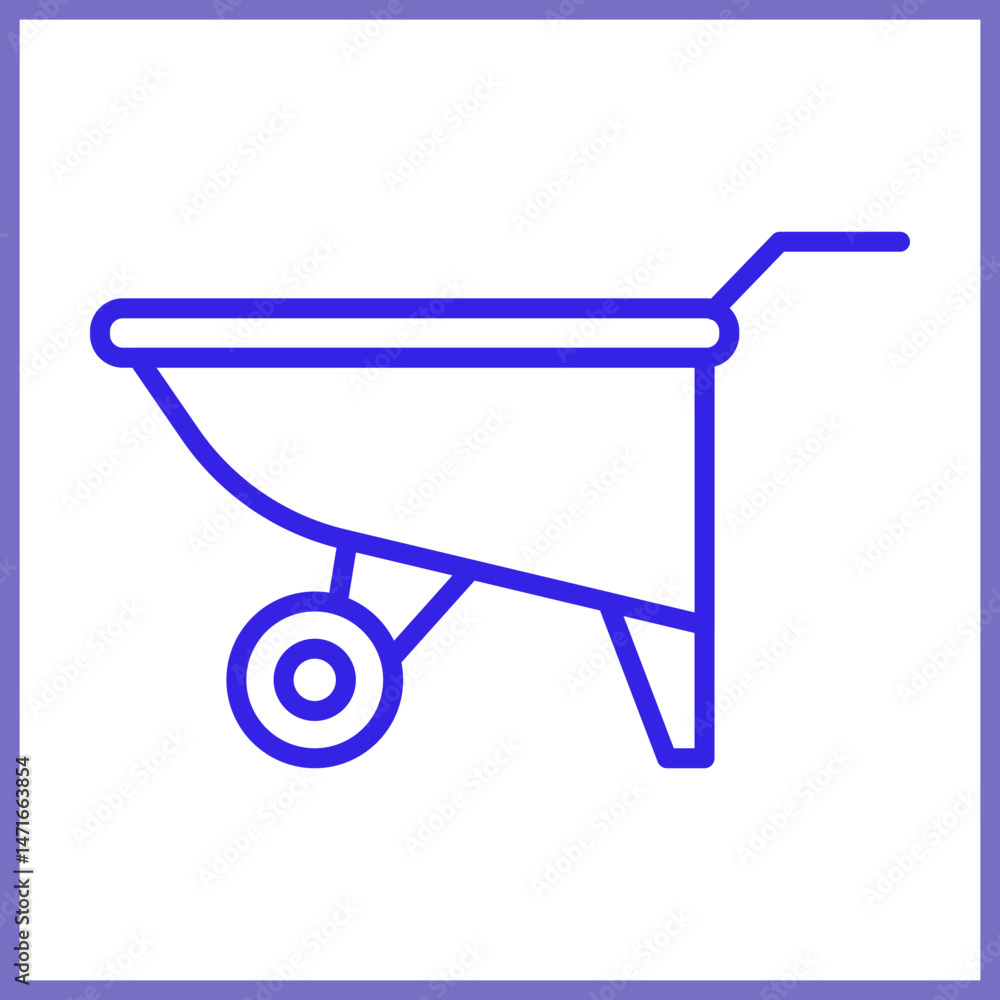 Wheelbarrow icon design Wheelbarrow icon design