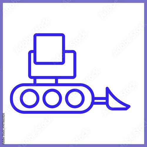 Bulldozer icon design