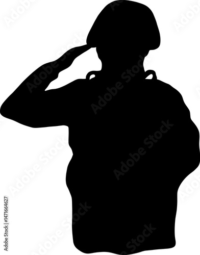 Solid Army Veteran Sihouette 4th of july