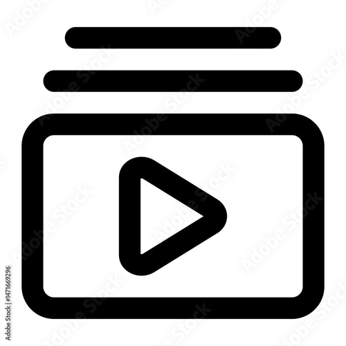 video playlist icon for illustration