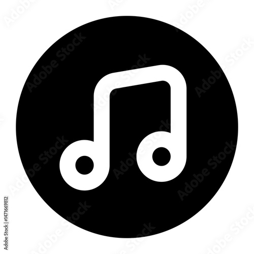 music note icon for illustration