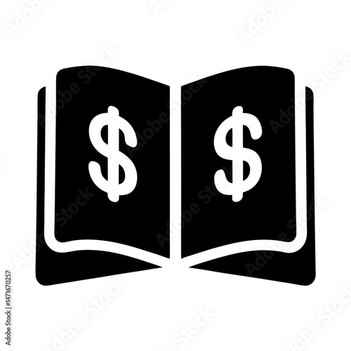 budget ledger vector icon silhouette
