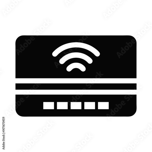 contactless payment tap silhouette icon
