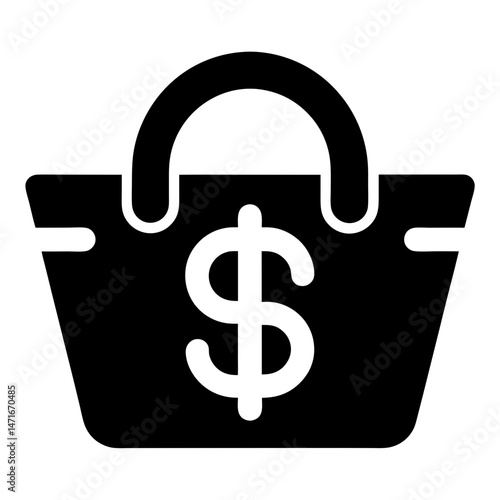 consumer spending shopping bag icon
