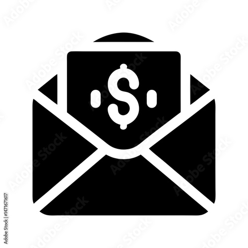 paycheck icon envelope salary
