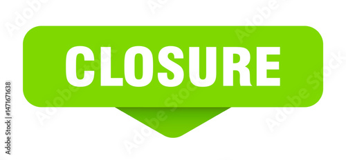 closure sticker. closure sign on transparent background