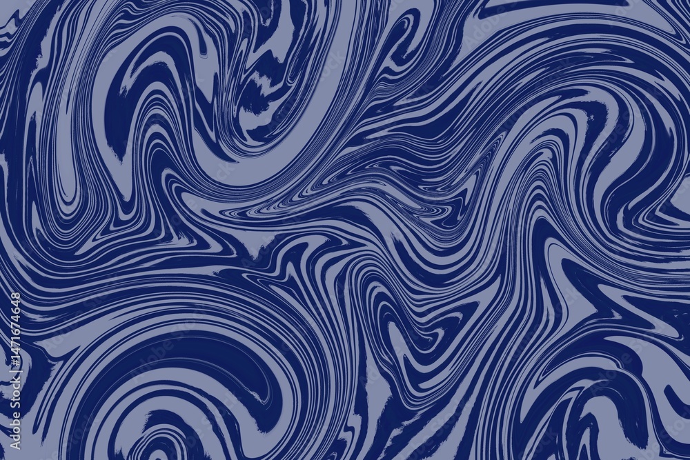 Fototapeta premium Blue marble texture illustration in HD, abstract swirl motion, suitable for decorative background/backdrop/cover