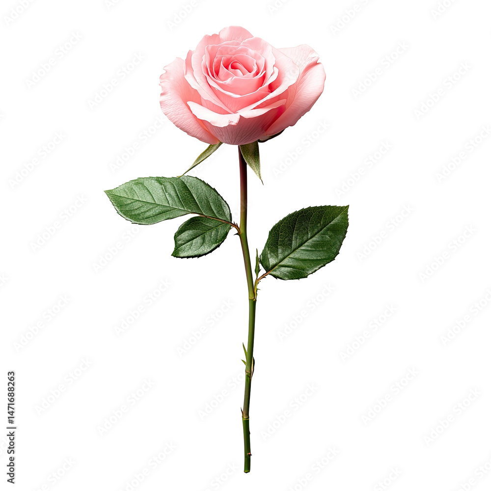 Obraz premium Single pink rose, elegant