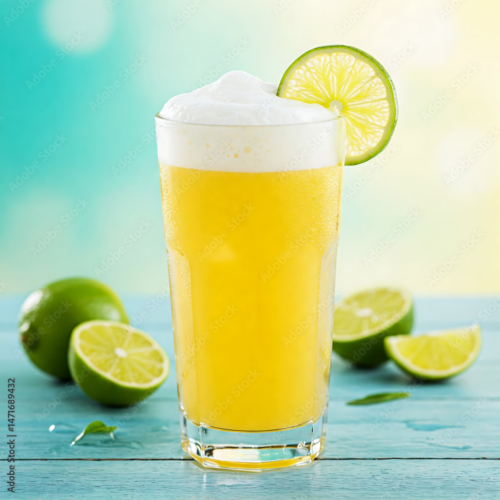 Fototapeta premium Refreshing Limeade with Foam