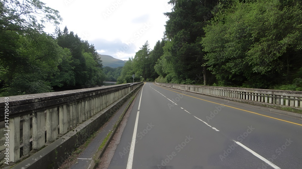 Fototapeta premium Scenic Highway Road Trip Summer Landscape Photography