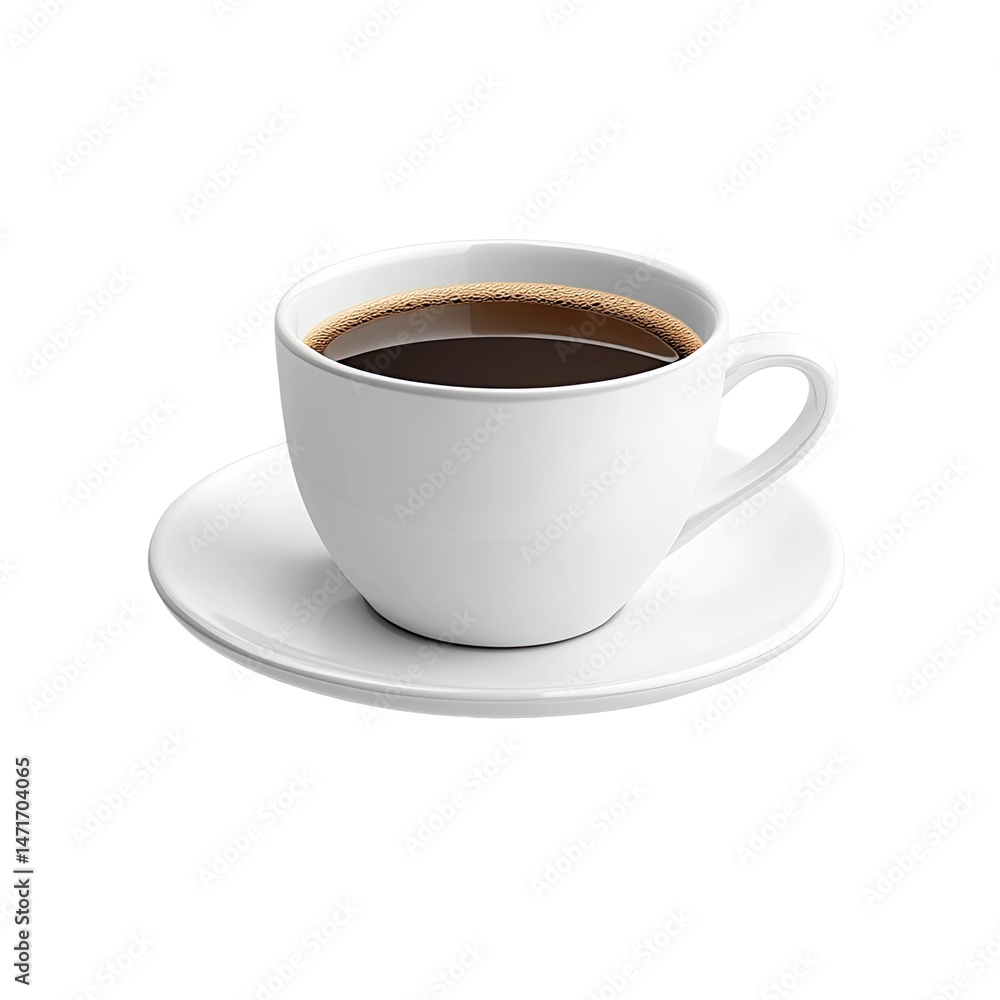 Obraz premium White coffee cup and saucer