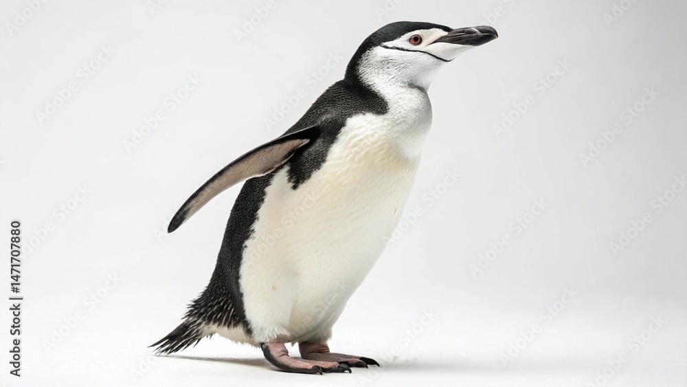Fototapeta premium Chinstrap Penguin on studio background 