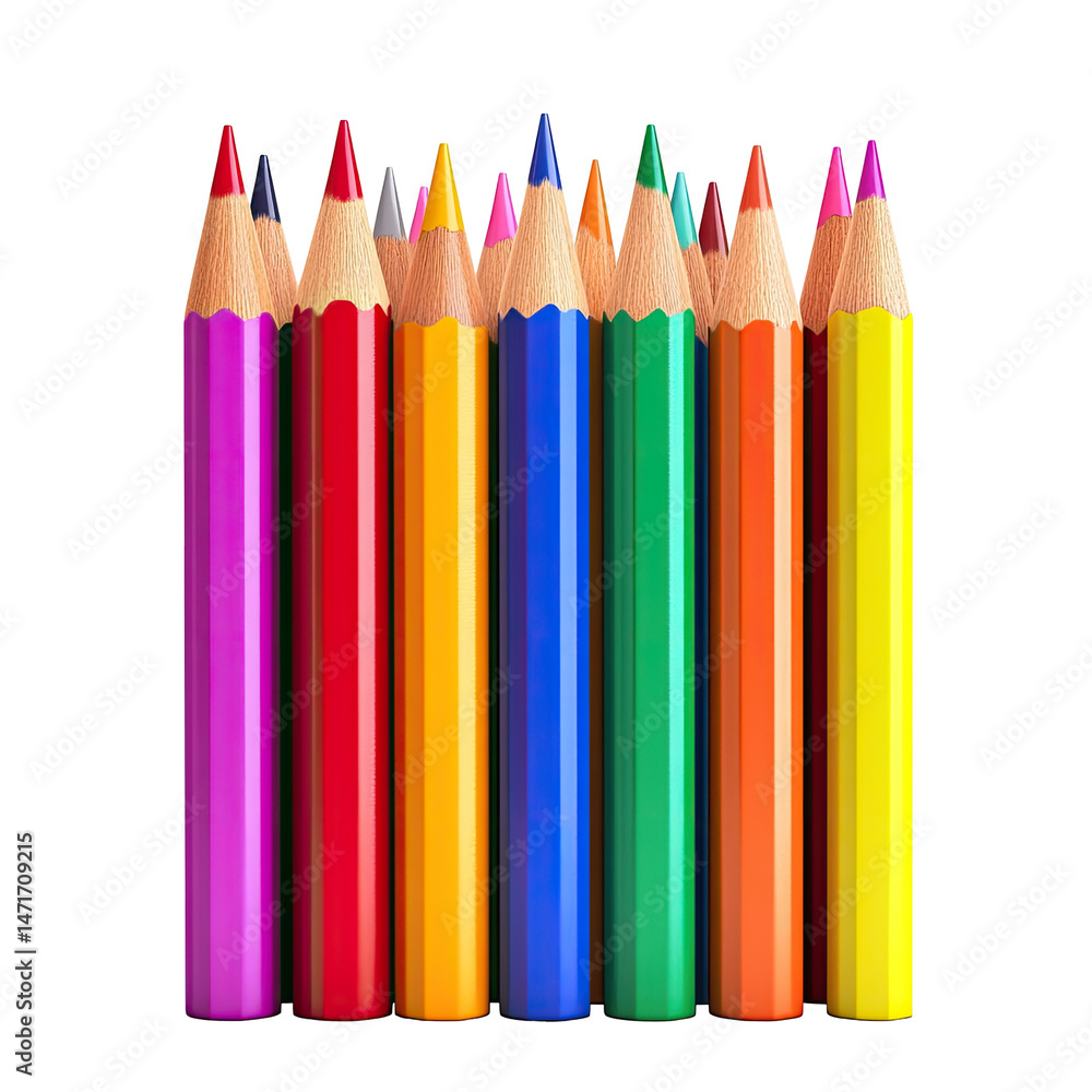 Fototapeta premium Colorful pencils in a group