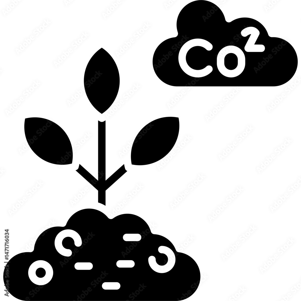 Fototapeta premium Photosynthesis Icon Vector Element