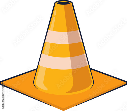 Traffic cone vector illustration