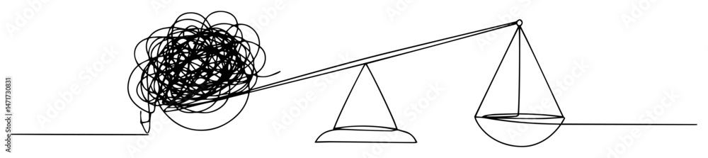 chaos vs balance scale vector art chaos vs balance scale vector art