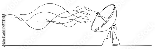 satellite antenna lineart vector