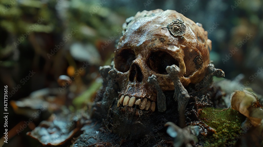 Ancient Skull in the Forest Ancient Skull in the Forest
