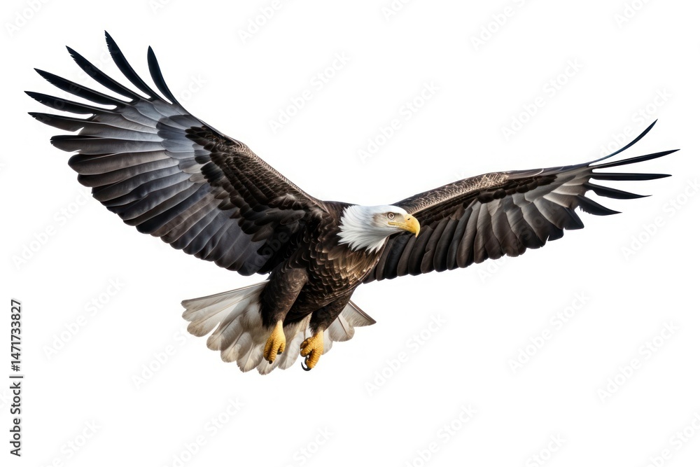 Obraz premium Bald eagle flying animal nature.