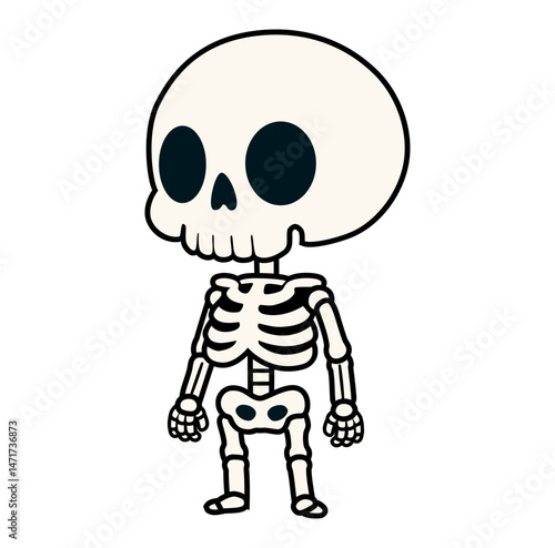 Cartoon Little Skeleton Digital Vectors Illustration