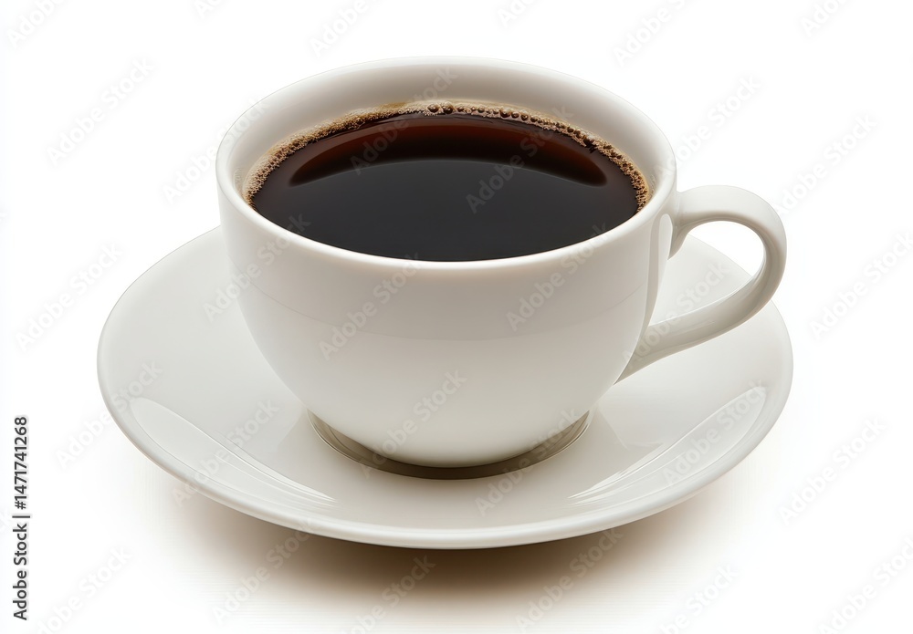 Dark coffee in white cup Dark coffee in white cup