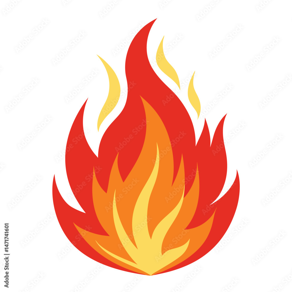 Blazing Fire Representing High Temperatures Blazing Fire Representing High Temperatures