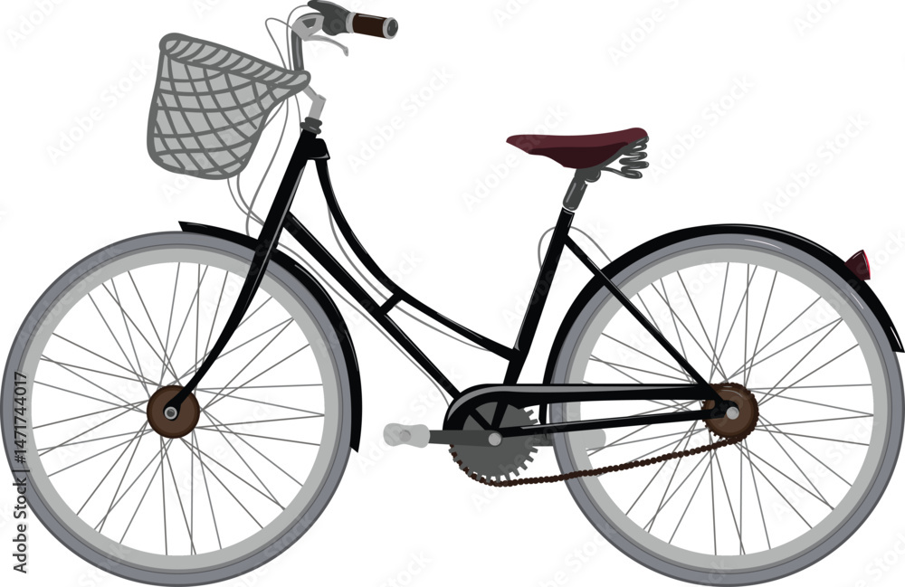 Fototapeta premium vintage bicycle isolated on white