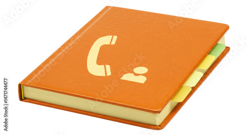 Canvas-taulu Isolated Orange Address Book