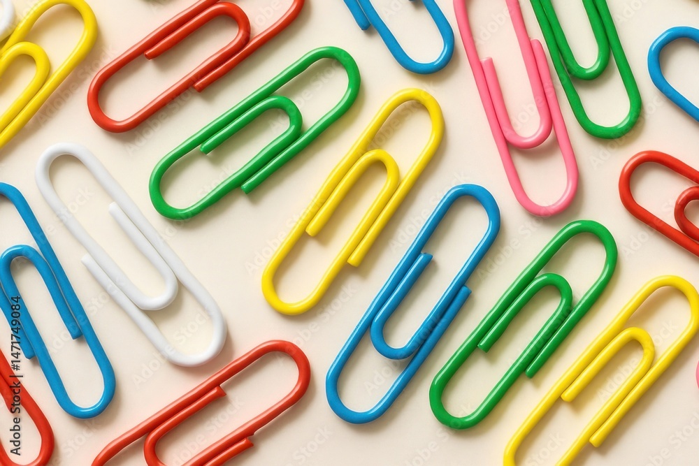 Colorful paper clips arrangement. Colorful paper clips arrangement.