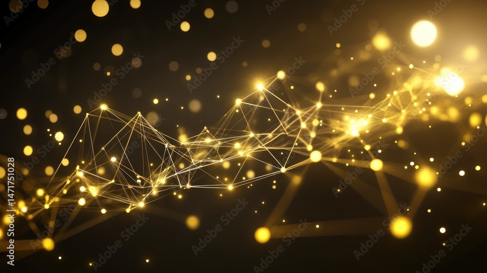Fototapeta premium Abstract gold network design