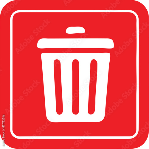 Delete icon for web and mobile. Adobe Illustrator Artwork.