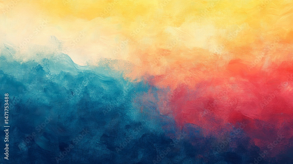 Naklejka premium Vibrant abstract design featuring a blend of warm and cool hues.