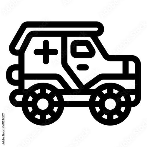 military ambulance icon