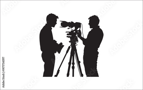 silhouette of photographer with camera