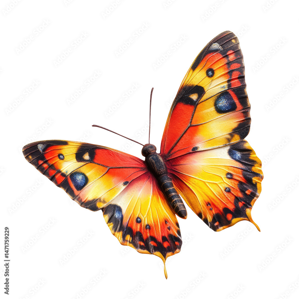Obraz premium Vibrant butterfly, intricate wings