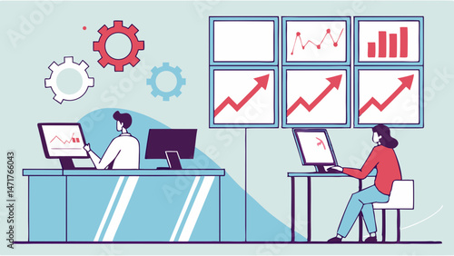business people in a meeting roomBusiness People in a Meeting Room Vector Illustration

